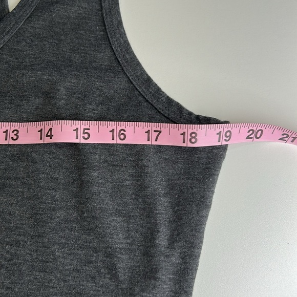 LA CLEF 2X tank dress soft 95% cotton 5%spandex grey scoop neck made in USA - Picture 12 of 15